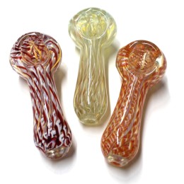 3'' Swirl Color Heavy Duty Glass Hand Pipe 