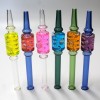 6.5'' Liquid Filled Coil Design Glass Straw Kit