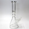 14" Beaker Top Decorated Heavy Water Pipe Glass On Glass 