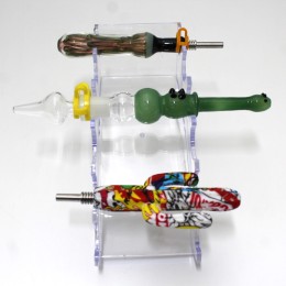 Acrylic Straw  kit Display Fit For 6 Pieces Straw Kit