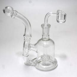 6'' Recycle Design Dab Rig Water Pipe With 14 MM Male Banger 
