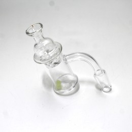  90 Degree New Quartz Banger Nail With Ball Insert And Spinning Carp Cap 14 MM Male