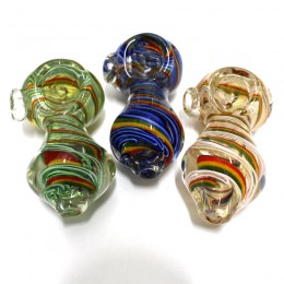 3'' Swirl Color Thick Heavy Duty Glass Hand Pipe