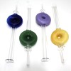 8'' US Color Glass Donut Shaped Straw Kit 
