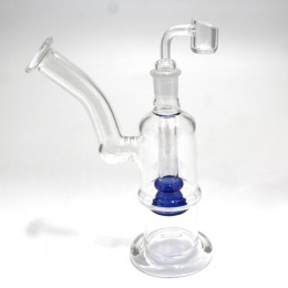 9'' Flat Bottom Side Arm Dab Rig Water Pipe With 18 MM Male Banger 