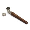 4'' Wood & Metal Hand Pipe With Metal Bowl With Lid 
