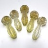 3'' Silver Fumed Swirl Color Thick Glass Hand Pipe 