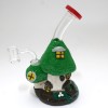6'' Colorful Cyclops Monster  Dab Rig Shower Head Percolator Glass Water Pipe With 14 MM Male Banger 