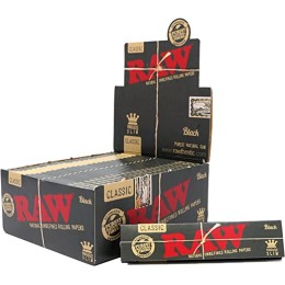 Raw Classic king Size Slim Black 50 Pack