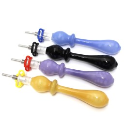7'' USA Color  Design Straw Kit  With Titanium Nail  10 MM With Plastic Clip 10  MM Size 