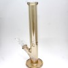 16'' Gold Color Straight Shooter Heavy Water Pipe Glass On Glass 