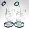 10'' Assorted Design Percolator Water Pipe With 14 MM Male Banger 