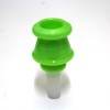 Ribbed Design Bright Color Bowl 14 MM Male Glass On Glass 