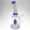10'' Flat Bottom Tube Color Design Percolator Water Pipe With 14 MM Male Banger 