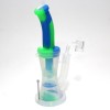 8" Silicon Multi Color with Transparent Dab Rig Water Pipe with 14mm Male Banger