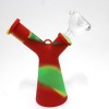 6" Silicon Multi Color Side Arm Dab Rig Water Pipe With 14 MM Male Banger 