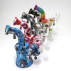 6'' Silicone Print Multi Color Dab Rig Water Pipe With 14 MM Male Banger 
