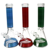 14'' 9MM Beaker Base Color With Clear Heavy Duty Water Pipe 14 MM Male Bowl Glass On Glass 
