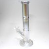 12'' Flat Bottom Tree Percolator Silver Fumed Water Pipe Glass On Glass 