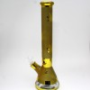  16'' Gold Color Beaker Leaf Art Heavy Water Pipe With 14 MM Male Bowl Glass On Glass