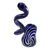 5'' Swirl Color Sherlock Style Snake Shape Glass Bubbler 