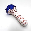 5'' Color Head Dotted Heavy Duty Glass Hand Pipe 
