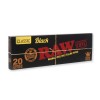RAW Classic Cone Black King Size - Display of 12 - 20 Cones per Pack