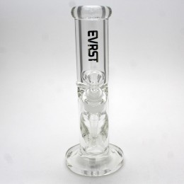 10'' EVRST  9 MM Thick Flat Bottom Straight Shooter Water Pipe With Down Stem & 14 MM Male Bowl Glass On Glass