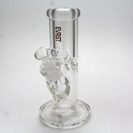 8'' EVRST  9 MM Thick Flat Bottom Straight Shooter Water Pipe With Down Stem & 14 MM Male Bowl Glass On Glass