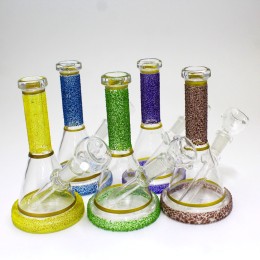 6" Beaker Base Art Design Color Water Pipe G-G