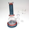6" Round Base Dab Rig Straight Water Pipe with 14mm Male Banger