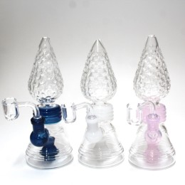 8" Cone Shape Dab Rig Water Pipe with 14mm Male Banger