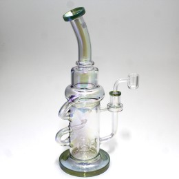 12" Double Recycle Colorful Water Pipe G-G
