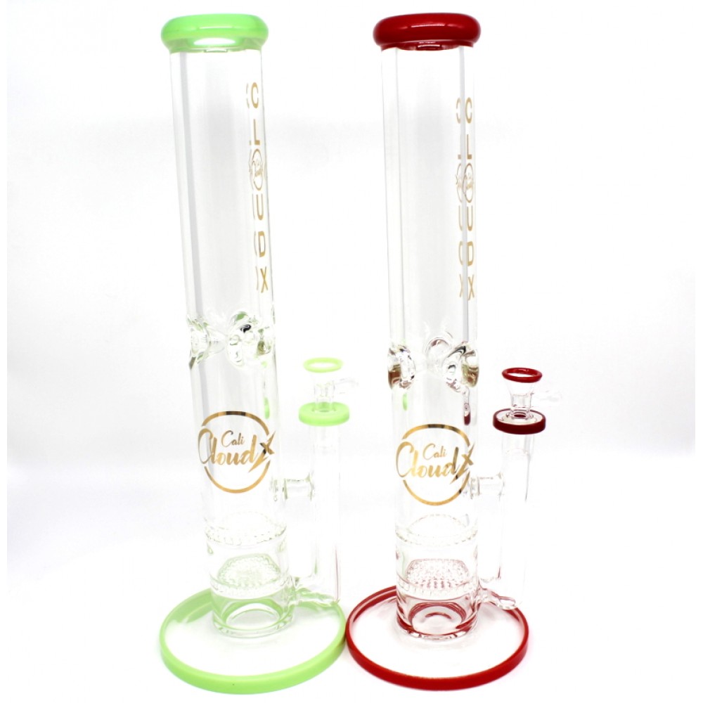 15'' DOUBLE HONEYCOMB STRAIGHT WATER PIPE G-G  BY CALI CLOUDX 