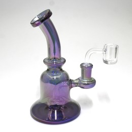 7" Colorful Dab Rig Water Pipe With 14mm Male Banger 