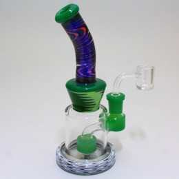 7" US Color Dab Rig Water Pipe With 14mm Male Banger