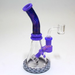 7" US Color Shower Head Dab Rig Water Pipe With 14mm Male Banger