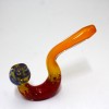 6" Upright Multi Color Glass Sherlock Pipe