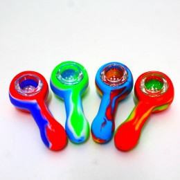 3" Silicone Multi Color Hand Pipe