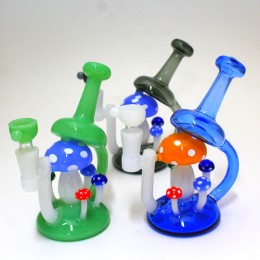 6" Mushroom Design Dab Rig Water Pipe