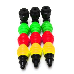 3.5" Rasta Color Metal Pipe with Lid