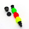 3.5" Rasta Color Metal Pipe with Lid