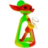 7" Silicon With Glass Fancy Design Water Pipe G-G