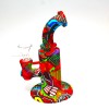 6" Silicon 2 Part Multicolor Water Pipe With 14mm Male Handle Bowl G-G