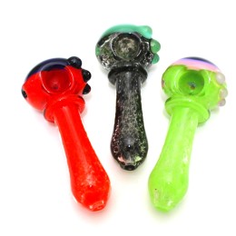 4.5" Tube Color Head Heavy Duty Glass Hand Pipe 