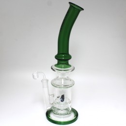 15'' High Up USA Made Honey Comb Design Water Pipe With 18 MM Male Banger 
