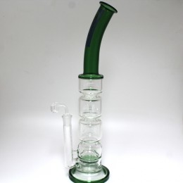 18'' High Up Cali Made Honey Comb Step  Design Water Pipe With 18 MM Male Banger 