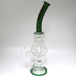 18'' High Up Cali Made Honey Comb  Design Water Pipe With 18 MM Male Banger 