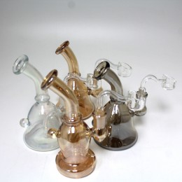 6'' Cubed Design Dab Rig Water Pipe With 14 MM Male Banger 