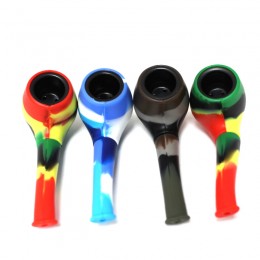 4'' Silicone 2 part Sherlock Style Hand Pipe